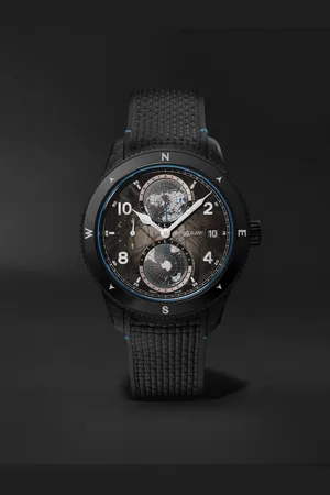 Montblanc 1858 Geosphere CARBO₂ 0 Oxygen 43,5 mm Uhr aus Titan und Keramik mit automatischem Aufzug und Kautschukarmband in limitierter Auflage, Ref.-Nr.: 133303 - Men