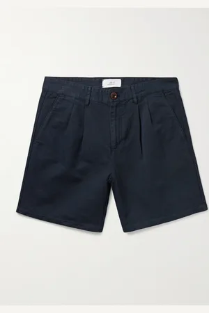 Mr P. Gerade geschnittene Shorts aus Twill aus einer Baumwoll-Leinenmischung mit Falten - Men - - 38