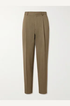 Loro Piana Schmal zulaufende Anzughose aus Woll-Twill mit Falten - Men - - IT 52