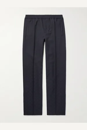 Gucci Gerade geschnittene Hose aus Jacquard-Strick mit Logomuster - Men - - IT 46