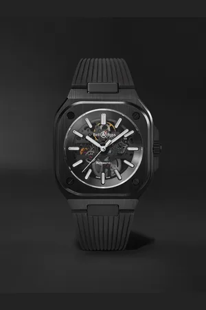 Bell & Ross BR 05 Skeleton – 41 mm Uhr aus schwarzer Keramik mit automatischem Aufzug und Kautschukarmband, Ref.-Nr.: BR05A-BL-SK-CE/SRB - Men