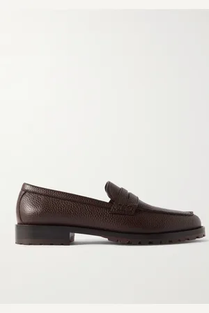 Manolo Blahnik Randy Pennyloafers aus vollnarbigem Leder - Men - - UK 9