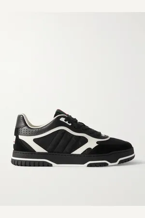 Gucci Re-Web Sneakers aus Leder und Canvas mit Velourslederbesatz und Webband - Men - - UK 8