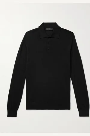 Saman Amel Elo schmal geschnittener Pullover aus einer Kaschmir-Seidenmischung mit Polokragen - Men - - IT 50