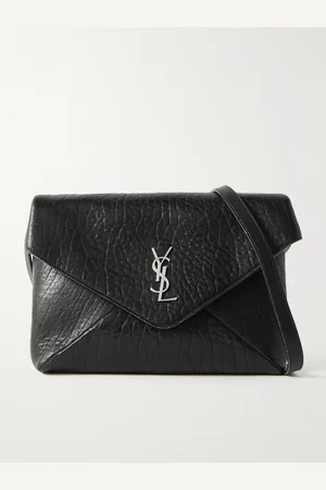 Saint Laurent Cassandre Umhängetasche aus strukturiertem Leder mit Logoapplikation - Men