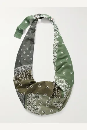 KAPITAL Snufkin Umhängetasche aus Voile in Patchwork-Optik mit Bandanaprint - Men