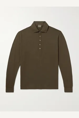 MASSIMO ALBA Ischia Oberteil aus Jersey aus einer Baumwoll-Kaschmirmischung mit Polokragen - Men - - XXL