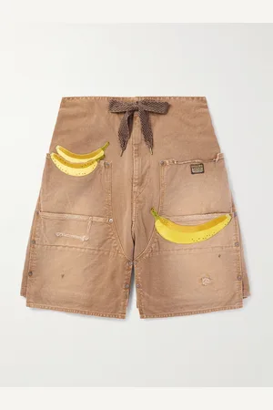 KAPITAL Weit geschnittene Jeansshorts mit Applikationen in Distressed-Optik - Men - - 3