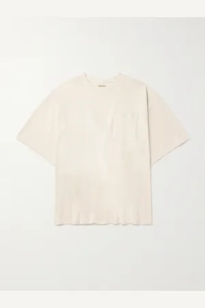 KAPITAL Zweifarbiges bedrucktes T-Shirt aus Baumwoll-Jersey mit Distressed-Details - Men - - 3