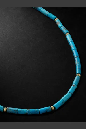 JACQUIE AICHE Kette mit Zierperlen aus Türkis und Details aus Gold - Men