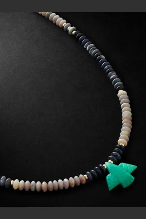 JACQUIE AICHE Kette mit Zierperlen aus Opal, Chrysopras und Details aus Gold - Men
