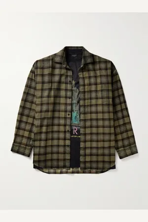 Balenciaga Mehrlagiges Oversized-Hemd aus Baumwollflanell und Jersey mit Karomuster und Print - Men - - 1