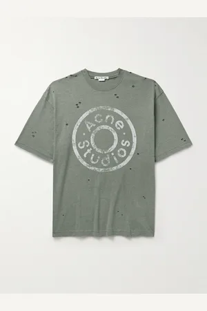 Acne Studios Exford T-Shirt aus Jersey aus einer Baumwollmischung mit Logoprint in Distressed-Optik - Men - - XS