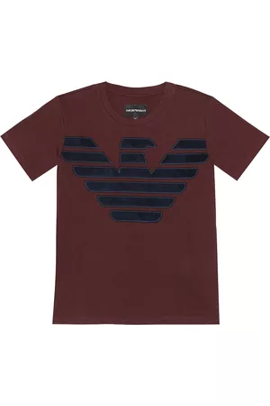 Emporio Armani Besticktes T-Shirt aus Baumwolle