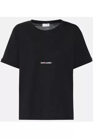 Saint Laurent Damen Bedruckte T-Shirts - Bedrucktes T-Shirt aus Baumwolle