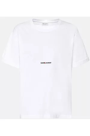 Saint Laurent Damen Bedruckte T-Shirts - Bedrucktes T-Shirt aus Baumwolle