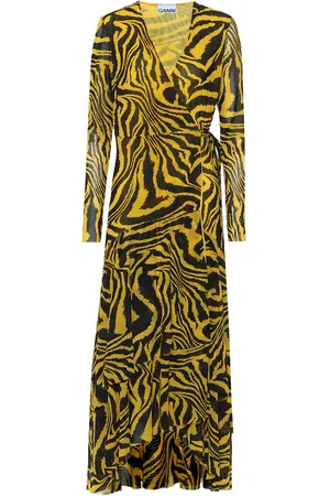 Ganni Bedrucktes Wickelkleid