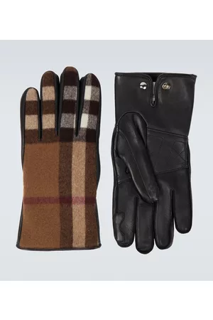 Burberry Handschuhe aus Leder und Wolle