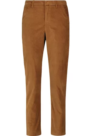 7 for all Mankind High-Rise-Hose aus Samt