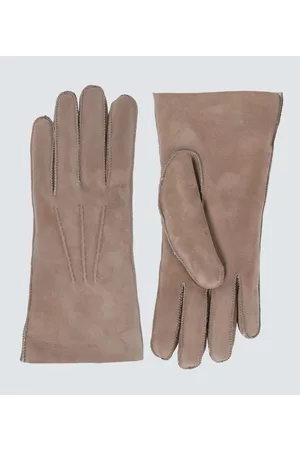 Loro Piana Handschuhe aus Leder und Shearling