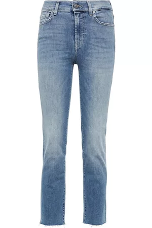 7 For All Mankind Mid-Rise Jeans The Straight Crop