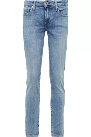 7 for all Mankind Mid-Rise Skinny Jeans Pyper Crop