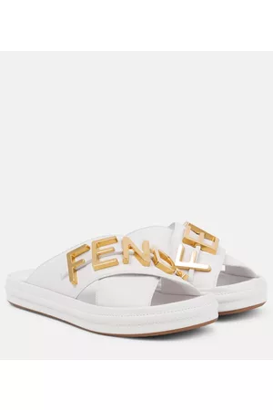 Fendi Pantoletten graphy aus Leder