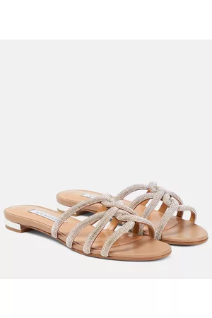 Aquazzura Verzierte Sandalen Moondust aus Leder