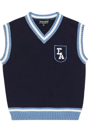 Emporio Armani Kids Pullunder mit Intarsienmuster