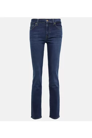 7 for all Mankind Mid-Rise Skinny Jeans Roxanne B(AIR)