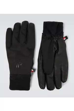 Moncler Handschuhe aus Nylon und Leder