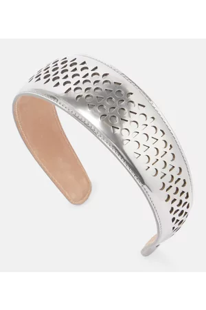Alaïa Damen Haarschmuck - Haarband aus perforiertem Leder