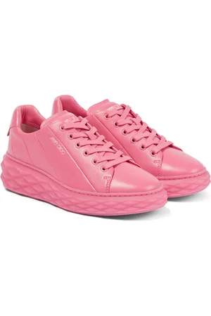 Jimmy Choo Damen Flache Sneakers - Sneakers Diamond Light Maxi/F aus Leder