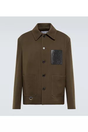 Loewe Jacke Anagram aus Wolle mit Leder