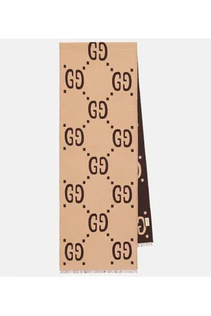 Gucci Schal GG aus Seide und Wolle