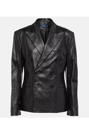Ralph Lauren Doppelreihiger Blazer aus Leder