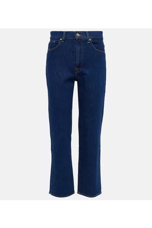 7 for all Mankind Damen Straight Jeans - Straight Jeans Logan Stovepipe