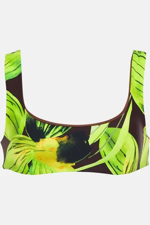 Louisa Ballou Bedrucktes Bikini-Oberteil Scoop