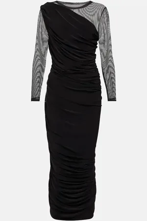 Norma Kamali Midikleid Diana aus Mesh