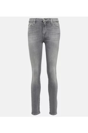 7 for all Mankind Mid-Rise Skinny Jeans Slim Illusion