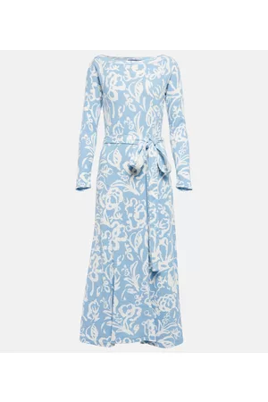 Ralph Lauren Bedrucktes Midikleid aus Jacquard