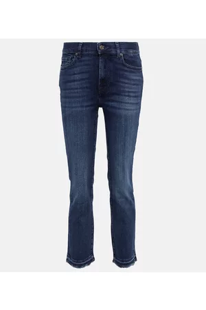 7 for all Mankind High-Rise Jeans The Straight Crop