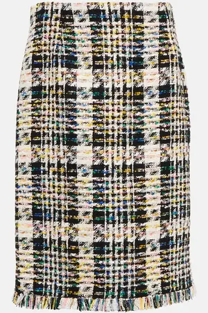 Oscar de la Renta Midirock aus Tweed