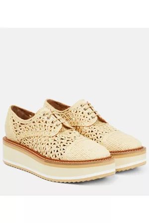 Robert Clergerie Plateauschuhe Borril aus Raffiabast