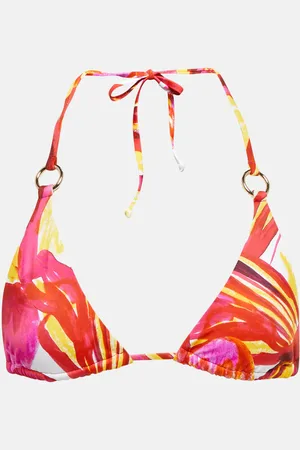 Louisa Ballou Bedrucktes Bikini-Oberteil Mini Ring
