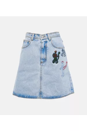 Marni Bestickter High-Rise-Jeansrock