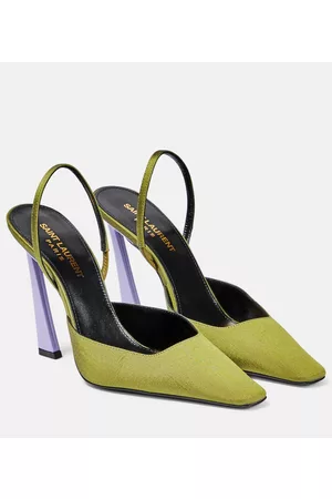 Saint Laurent Slingback-Pumps Blade aus Canvas
