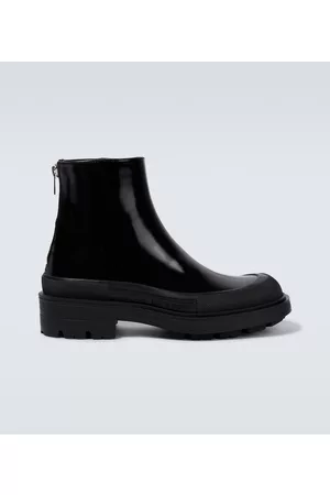 Alexander McQueen Herren Chelsea Boots - Ankle Boots Stack aus Lackleder