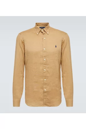 Ralph Lauren Herren Langärmlige Hemden - Oxford-Hemd aus Leinen