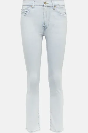 7 for all Mankind Mid-Rise Slim Jeans Roxanne